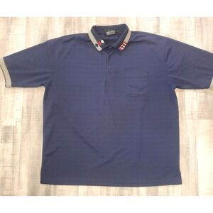 La Veen 2XL Mens Short Sleeve Shirt Golf Casual Air Cool Athletic Sport Blue